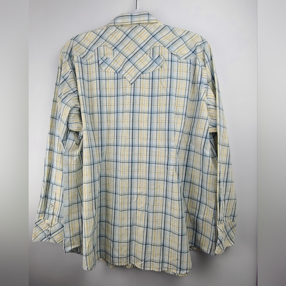 Ariat Pro Series plaid pearl snap button-down long sleeve Shirt,Sz XXL (PTP 25")